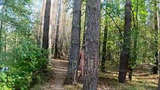 Forest Nymph In Nude Girl Walk In Forest And No Bra No Problem