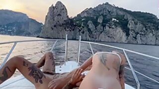 Italian Skipper Fucks American Tourist On His Boat