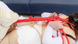 Whore Hogtied Asian Bdsm