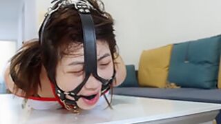 Whore Hogtied Asian Bdsm