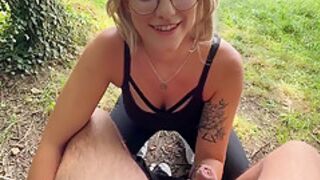 German Amateur Annatravels Sucks Cock And Gets Fucked In The Woods