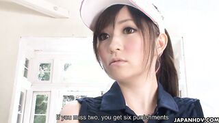 Slutty golf gal Michiru Tsukino gets punished